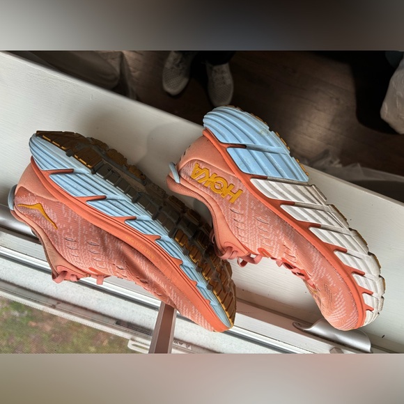 HOKA Women's Gaviota 4, size 9, color-Coral/Peach Parfait, pre-owned condition - Picture 12 of 12